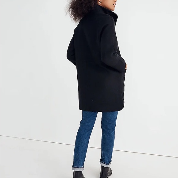 NWT Madewell Estate Cocoon Coat in Insuluxe Fabric in Black - Picture 12 of 13